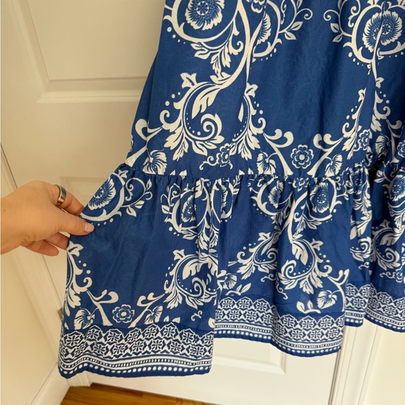 Primark Blue and White Patterned Maxi Dress - Picture 6 of 9